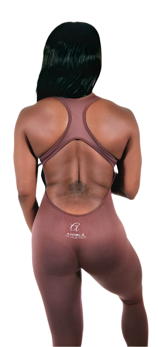 Seamless Active Bodysuit- Chocolate